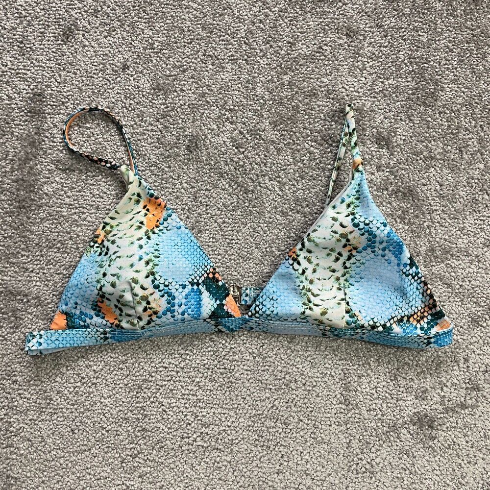 Unbranded Swimwear Bikini Top Womens Large Multicolor Snake Animal Padded Beach